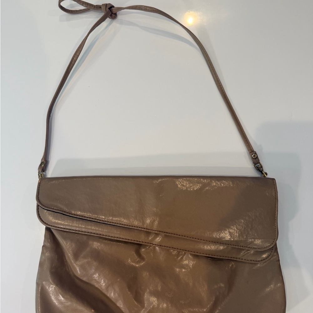 Women's Vintage Taupe Leather Shoulder Bag
